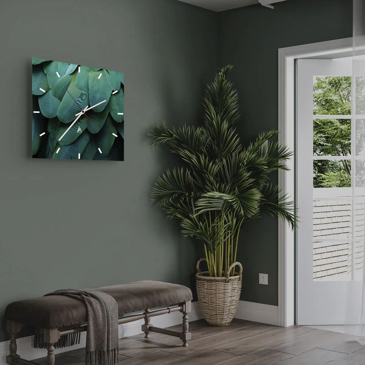 Reloj de pared - Reloj de vidrio - La precisión de la naturaleza - 30x30 cm