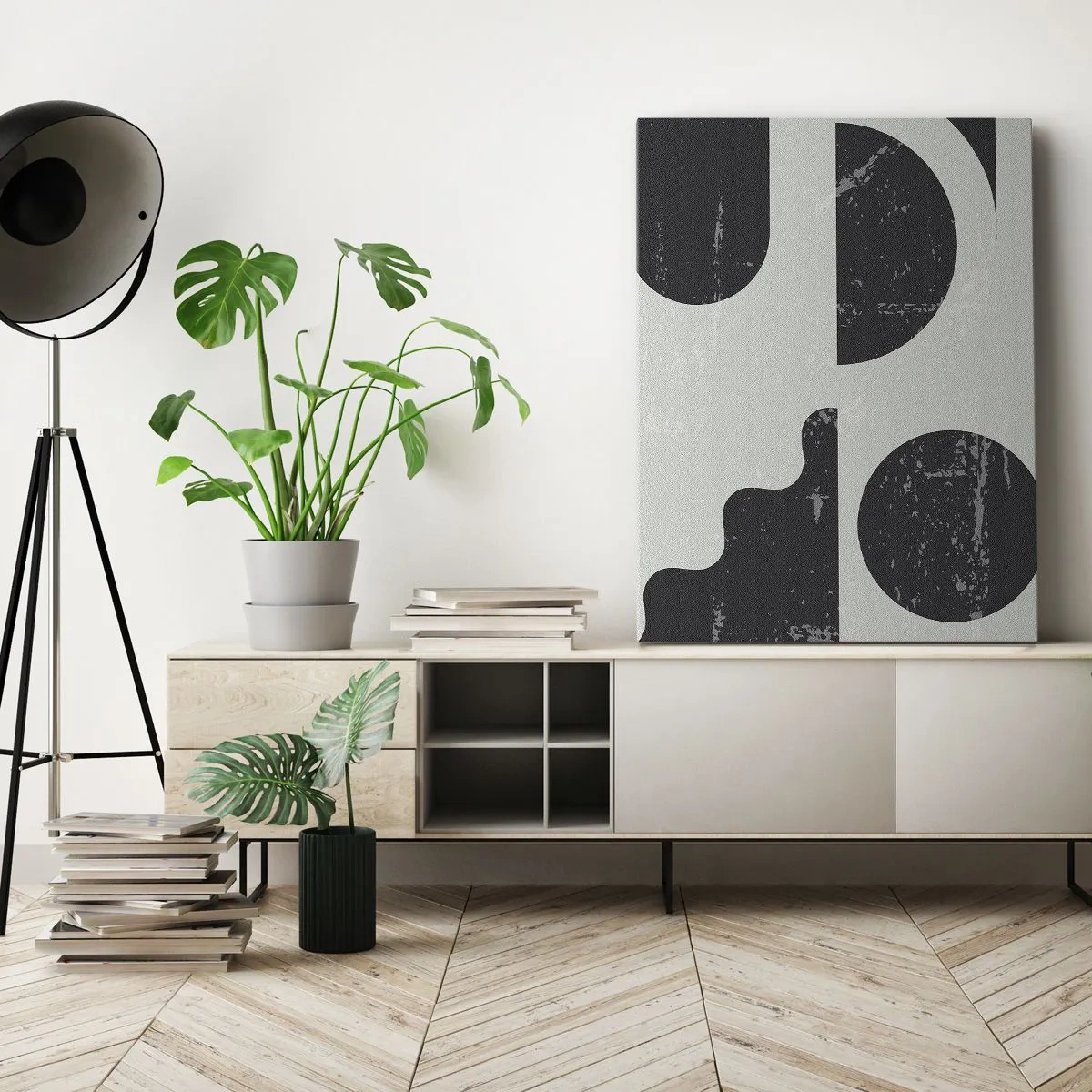 Cuadro sobre lienzo - Impresión de Imagen - Composición arriba y abajo - 45x80 cm