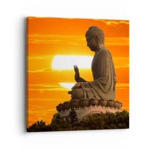 Cuadro sobre lienzo - Impresión de Imagen - Sin miedo al mundo - 40x40 cm