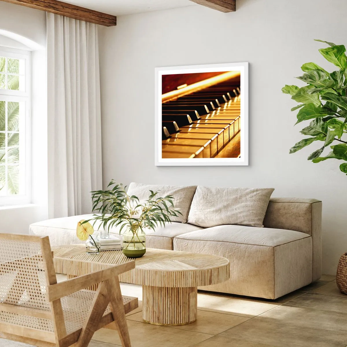 Póster en marco blanco - Posibilidades ilimitadas - 40x40 cm