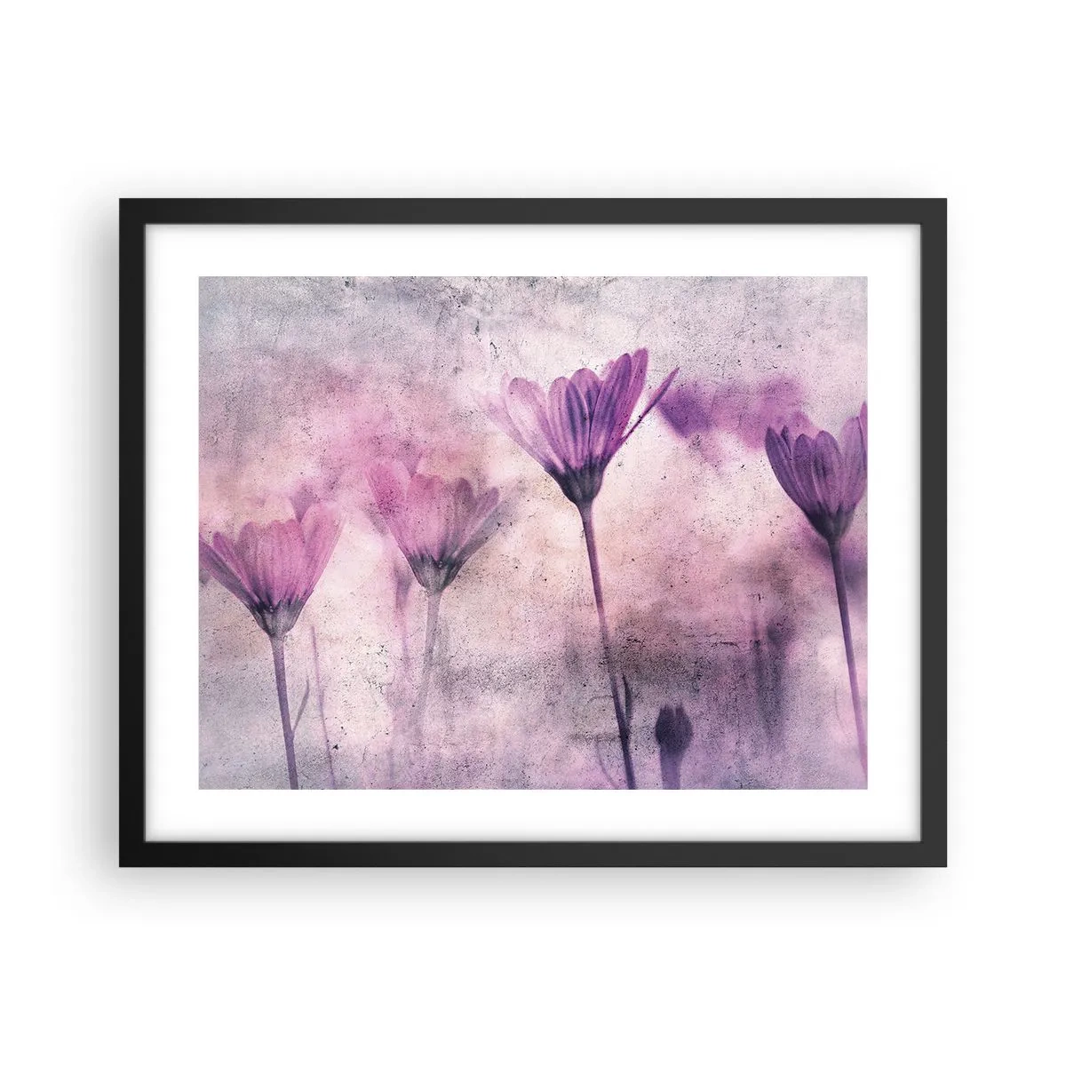 Póster en marco negro - Sueño de flores - 50x40 cm