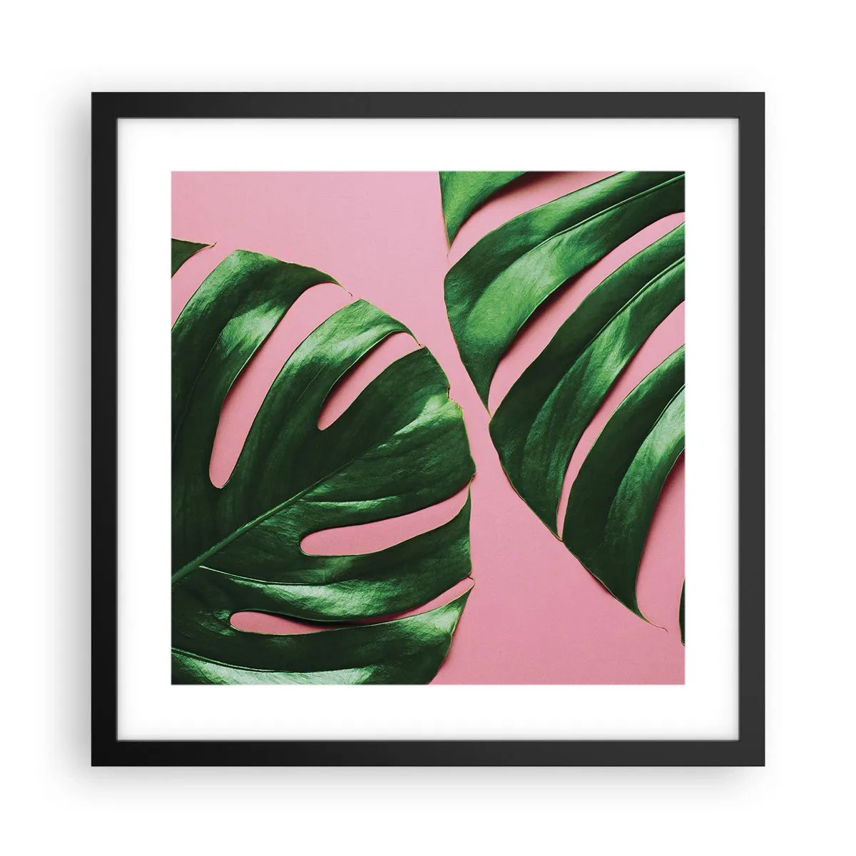 Póster en marco negro - Cita con el verde - 40x40 cm