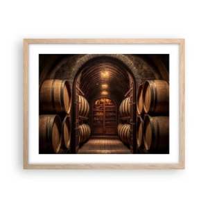 Póster en marco roble claro - Sótano atmosférico - 50x40 cm