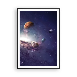 Póster en marco negro - La danza alrededor del Sol - 70x100 cm
