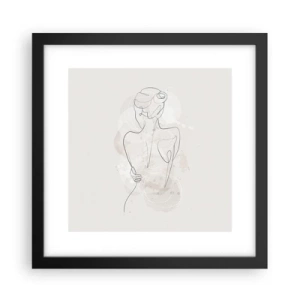 Póster en marco negro - Como un cuerpo sensible - 30x30 cm