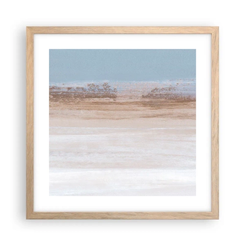 Póster en marco roble claro - Paisaje ambiguo - 40x40 cm