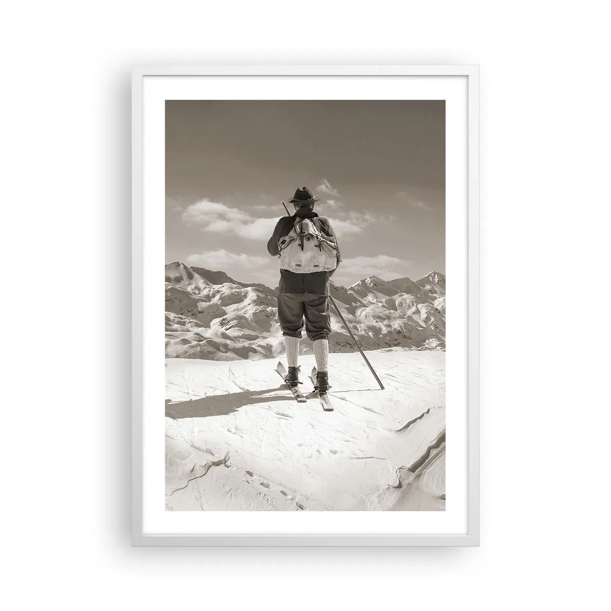 Póster en marco blanco - El techo del mundo - 50x70 cm