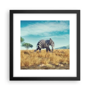 Póster en marco negro - El gris ya no está de moda - 30x30 cm