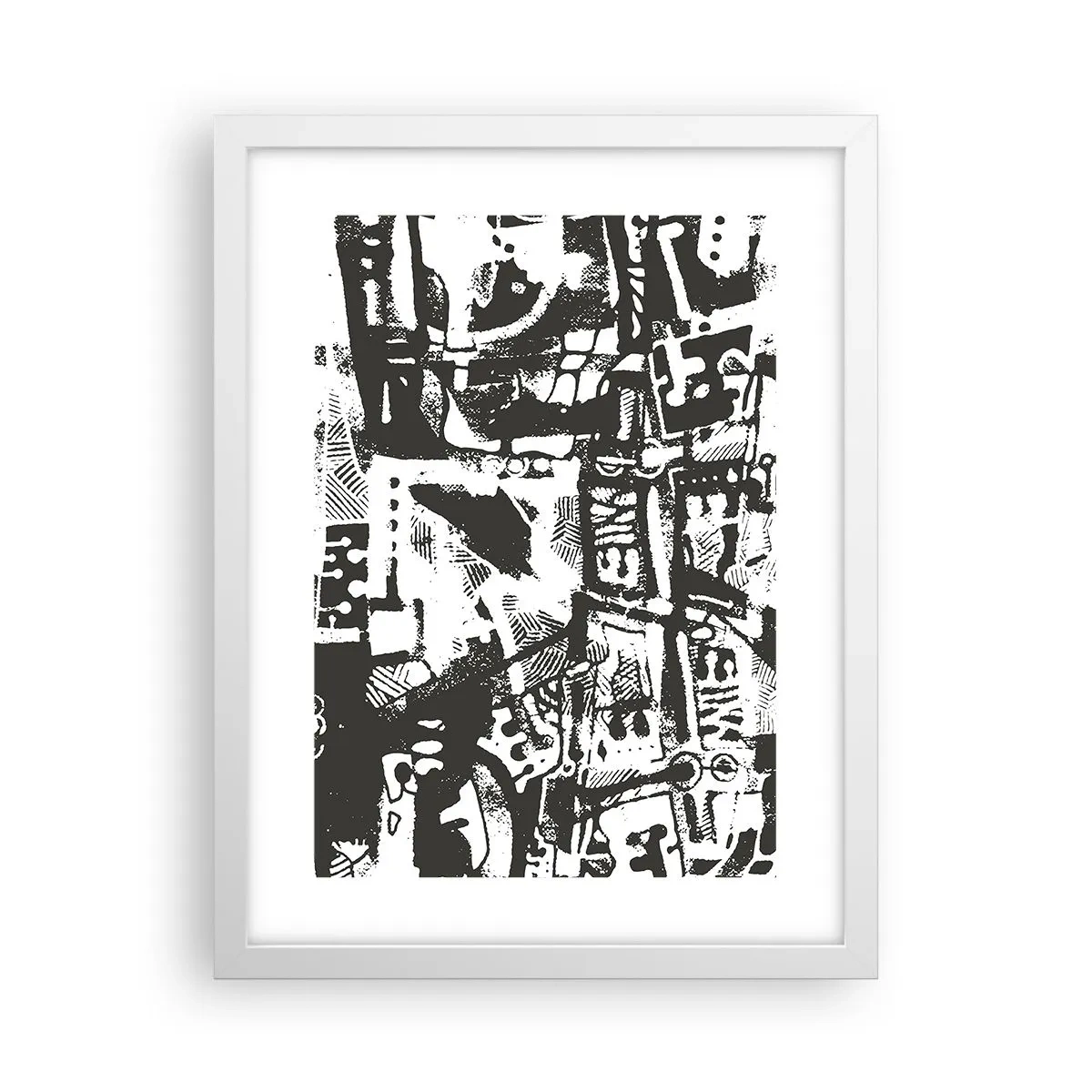 Póster en marco blanco - ¿Orden o caos? - 30x40 cm