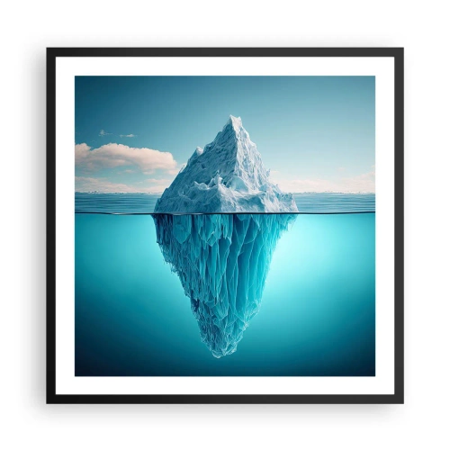 Póster en marco negro - El trono de hielo - 60x60 cm