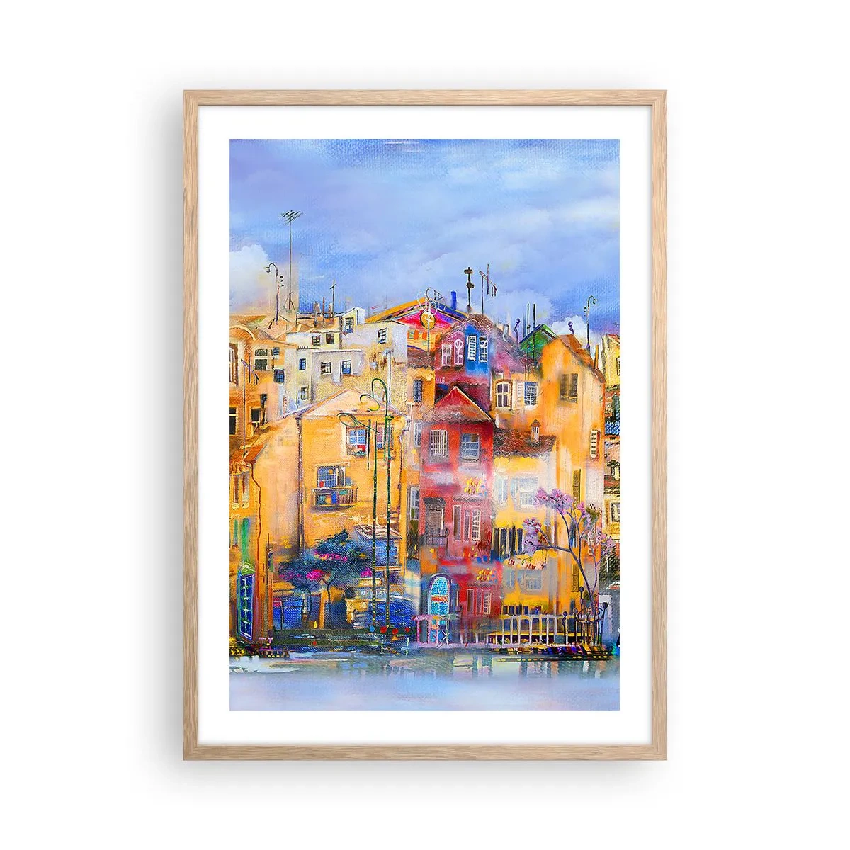 Póster en marco roble claro - Estamos juntos - 50x70 cm