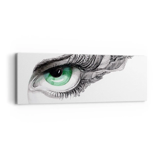 Cuadro sobre lienzo - Impresión de Imagen - Hermosa y lista para atacar - 90x30 cm