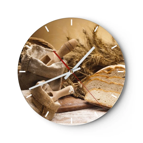 Reloj de pared - Reloj de vidrio - Corte perfecto - 40x40 cm