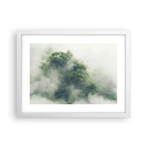 Póster en marco blanco - Envuelto en niebla - 40x30 cm