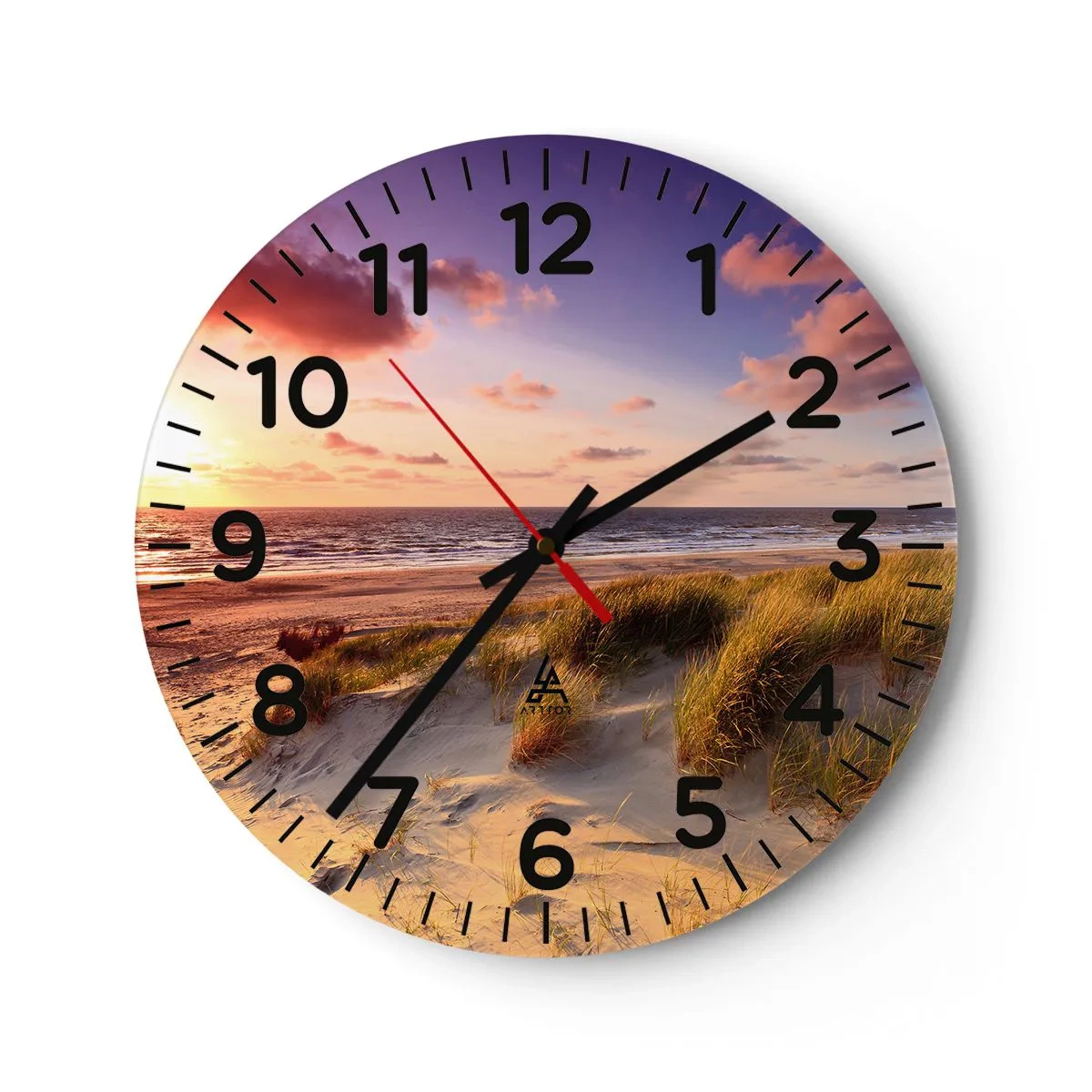 Reloj de pared - Reloj de vidrio - Se siente la brisa veraniega - 30x30 cm