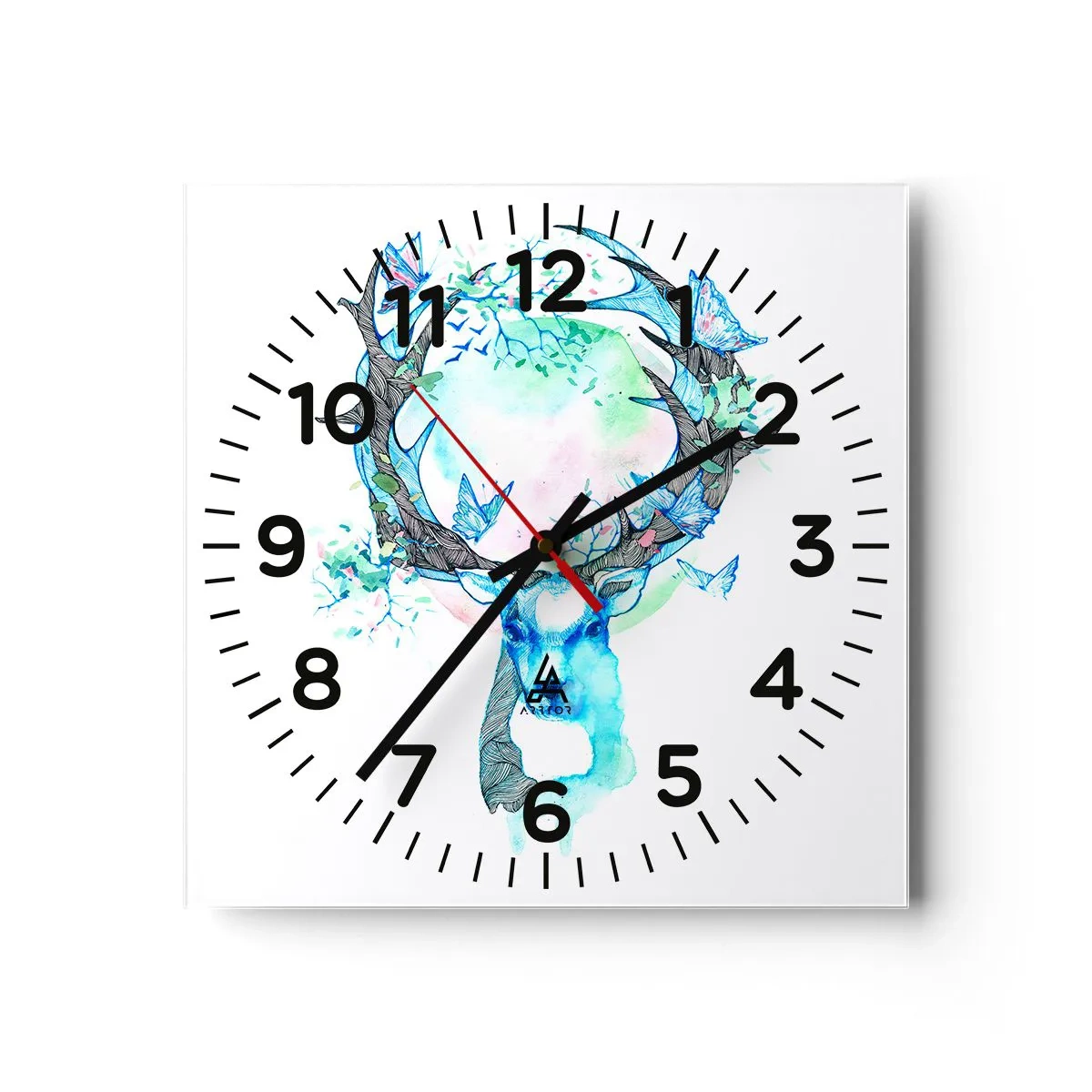 Reloj de pared - Reloj de vidrio - La fuerza y la dulzura de la naturaleza - 40x40 cm