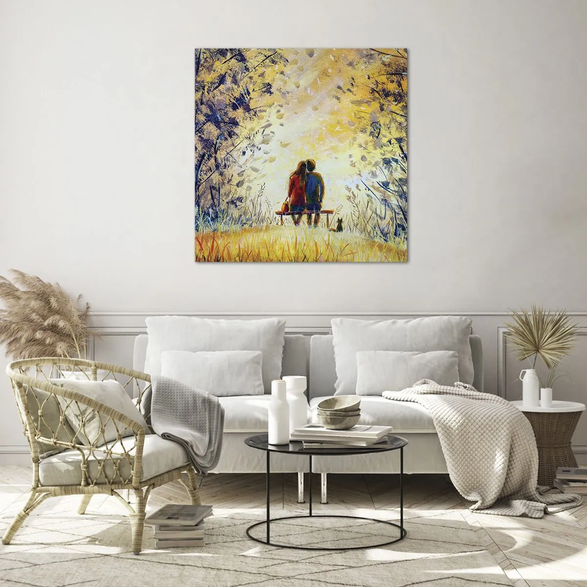 Cuadro sobre vidrio - Impresiones sobre Vidrio - Un momento mágico - 70x70 cm