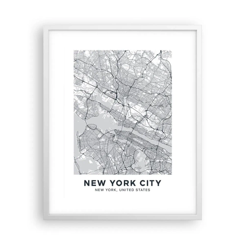 Póster en marco blanco - Anatomía de una metrópolis - 40x50 cm