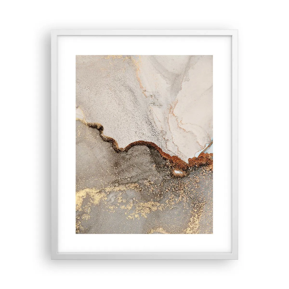 Póster en marco blanco - En la frontera de los colores - 40x50 cm