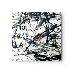 Reloj de pared - Reloj de vidrio - ¿Con o sin sentido? - 40x40 cm