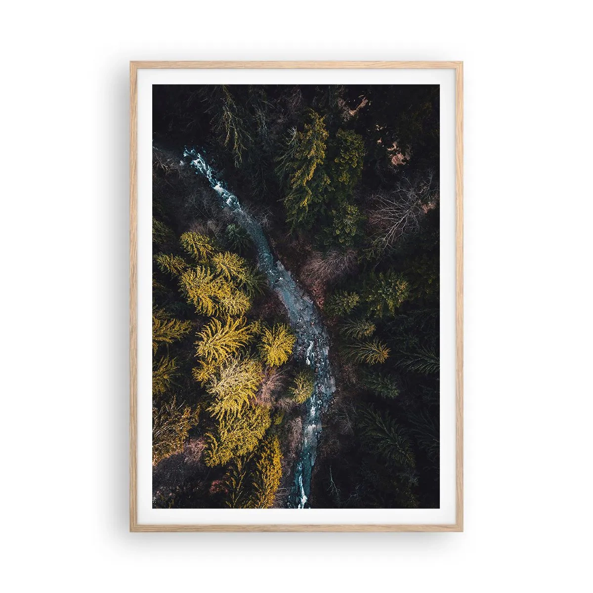 Póster en marco roble claro - Rápido, cada vez más rápido - 70x100 cm