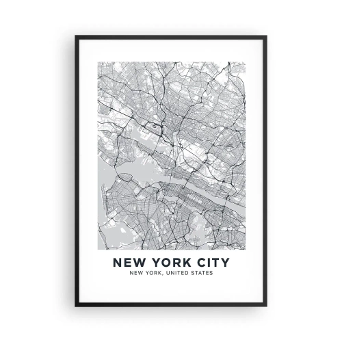Póster en marco negro - Anatomía de una metrópolis - 70x100 cm