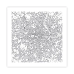 Póster - Un mapa del laberinto de Londres - 50x50 cm