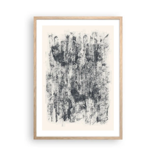 Póster en marco roble claro - Composición brumosa - 50x70 cm
