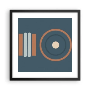 Póster en marco negro - La esencia de las cosas - 40x40 cm