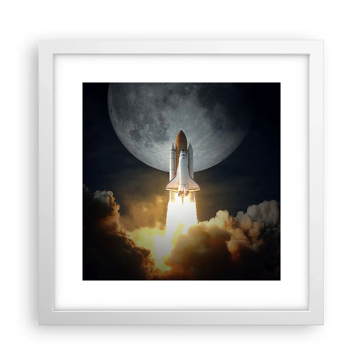 Póster en marco blanco - El comienzo de una aventura sobrenatural - 30x30 cm