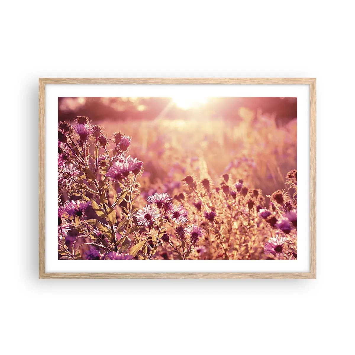 Póster en marco roble claro - Antes de que se acabe el verano - 70x50 cm