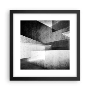 Póster en marco negro - La estructura del espacio - 30x30 cm