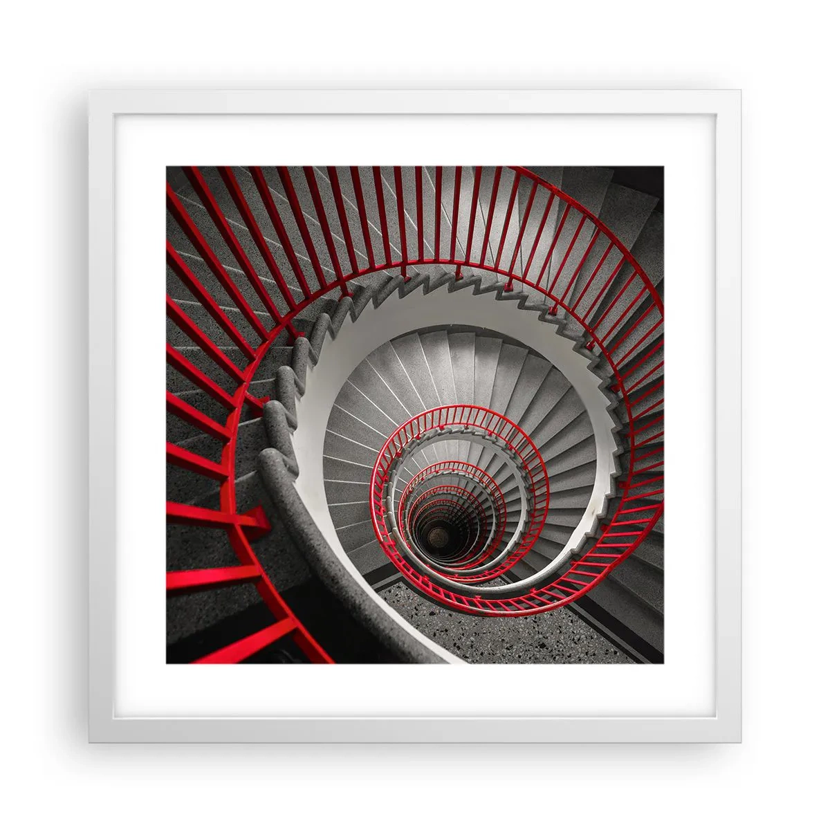 Póster en marco blanco - Juegos arquitectónicos - 40x40 cm