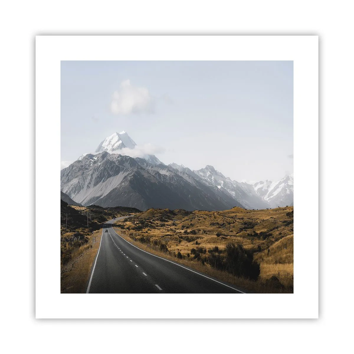 Póster - El camino al corazón de las montañas - 40x40 cm