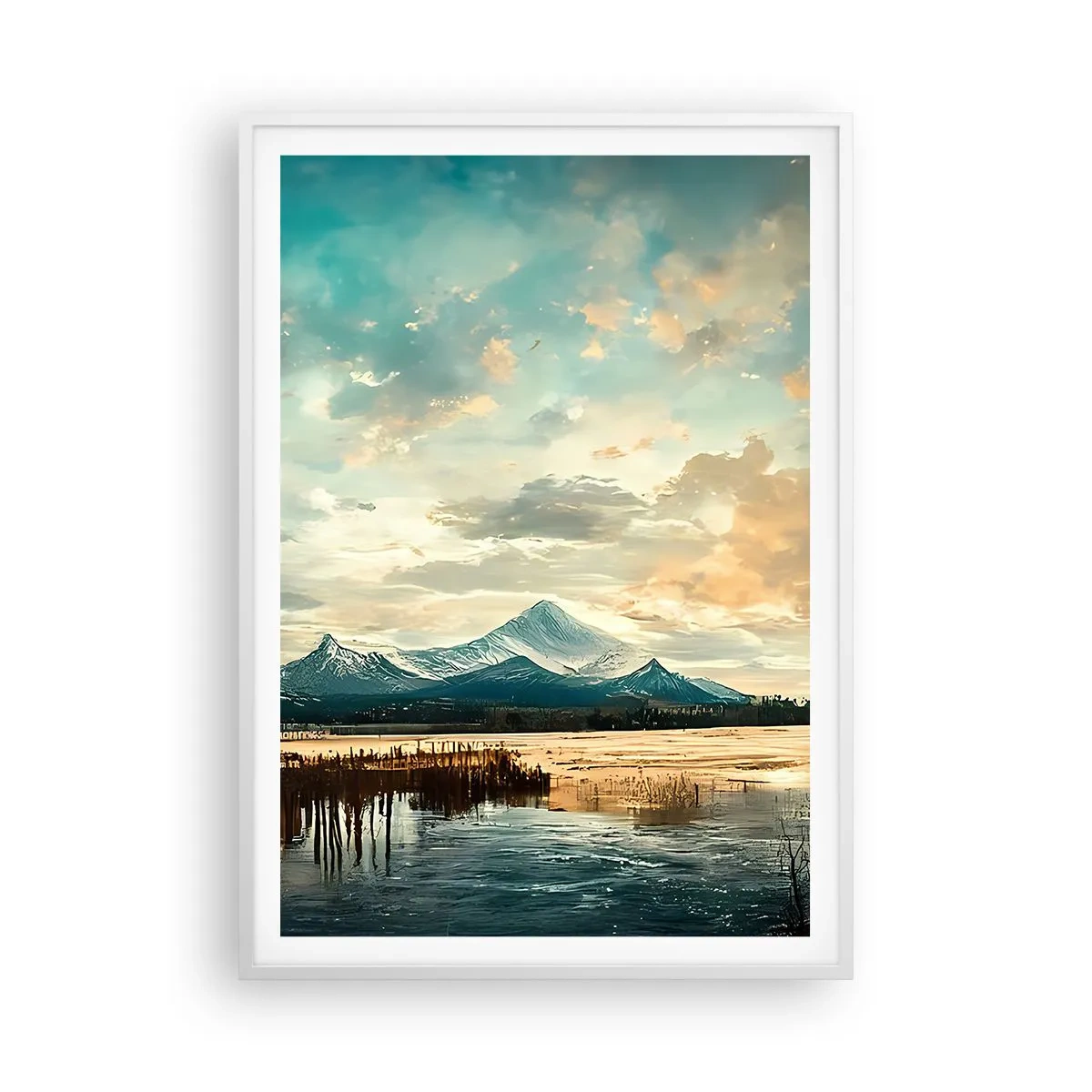 Póster en marco blanco - Bajo la protección del cielo - 70x100 cm