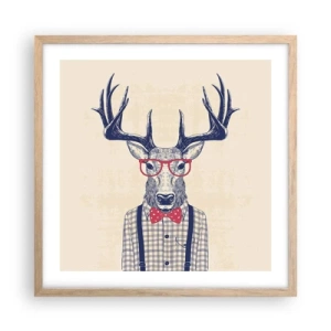 Póster en marco roble claro - Una extravagancia lúdica - 50x50 cm