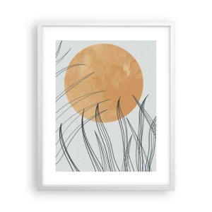 Póster en marco blanco - Siempre hacia el sol - 40x50 cm