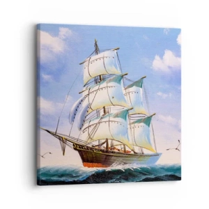 Cuadro sobre lienzo - Impresión de Imagen - Orgulloso con el viento - 30x30 cm