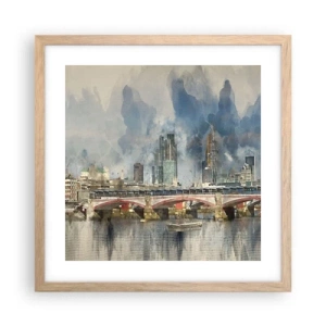 Póster en marco roble claro - Londres en todo su esplendor - 40x40 cm