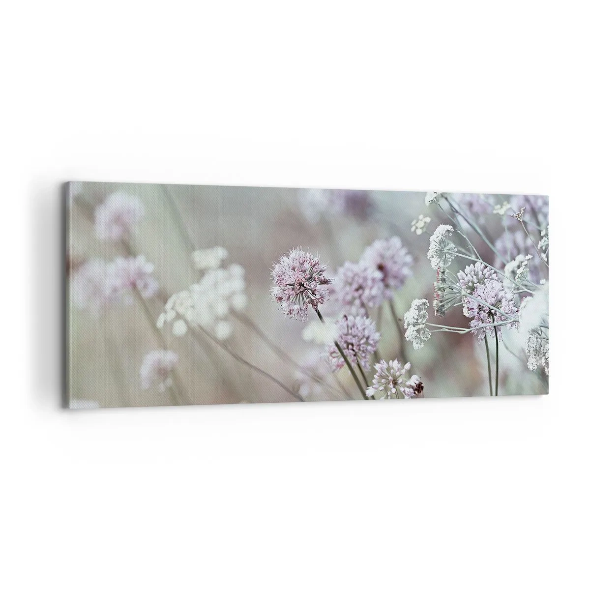 Cuadro sobre lienzo - Impresión de Imagen - Dulces filigranas de hierbas - 100x40 cm