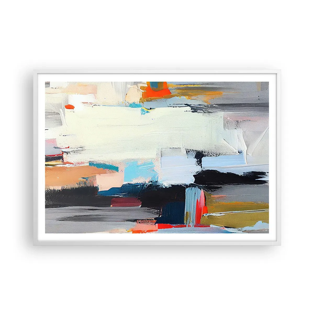 Póster en marco blanco - ¿Existe un método único? - 100x70 cm