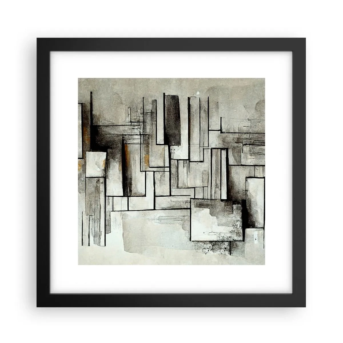 Póster en marco negro - El poder de la sencillez - 30x30 cm