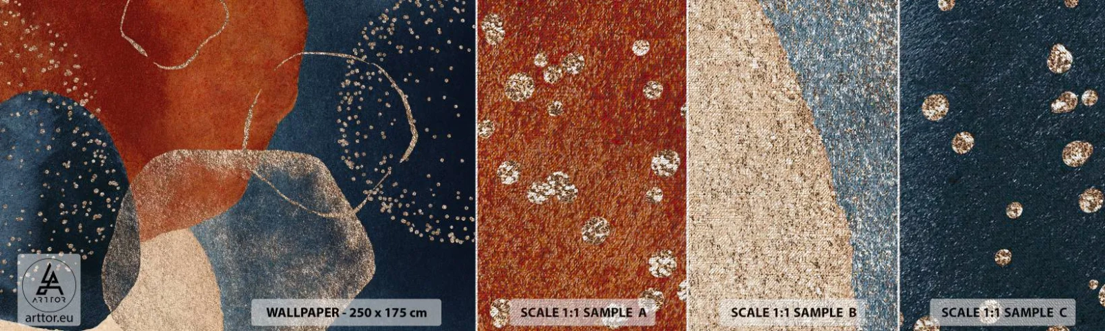 Muestra de fotomural Premium Canvas - La ligereza del ser - Abstracción, Pedazo, Arte Moderno - 100x30 cm