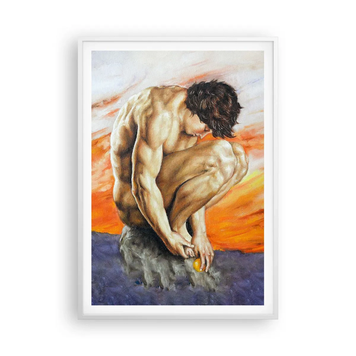 Póster en marco blanco - Sumergido en sí mismo - 70x100 cm