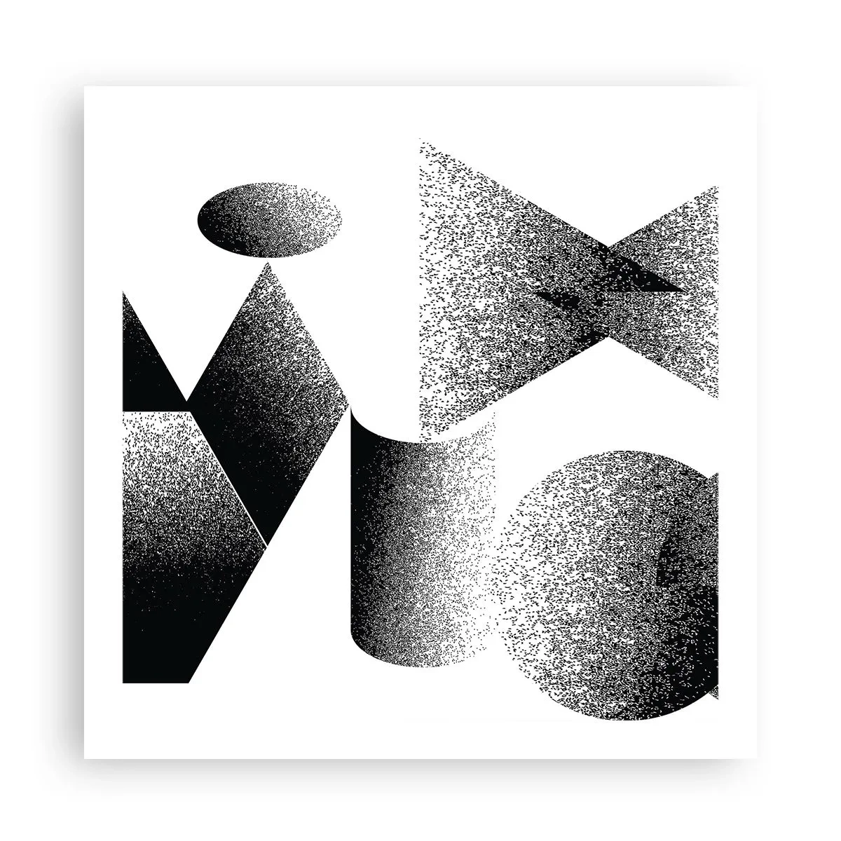 Póster - Ángulos y óvalos - 60x60 cm