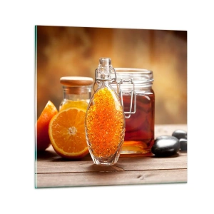 Cuadro sobre vidrio - Impresiones sobre Vidrio - Sabores y aromas soleados - 40x40 cm