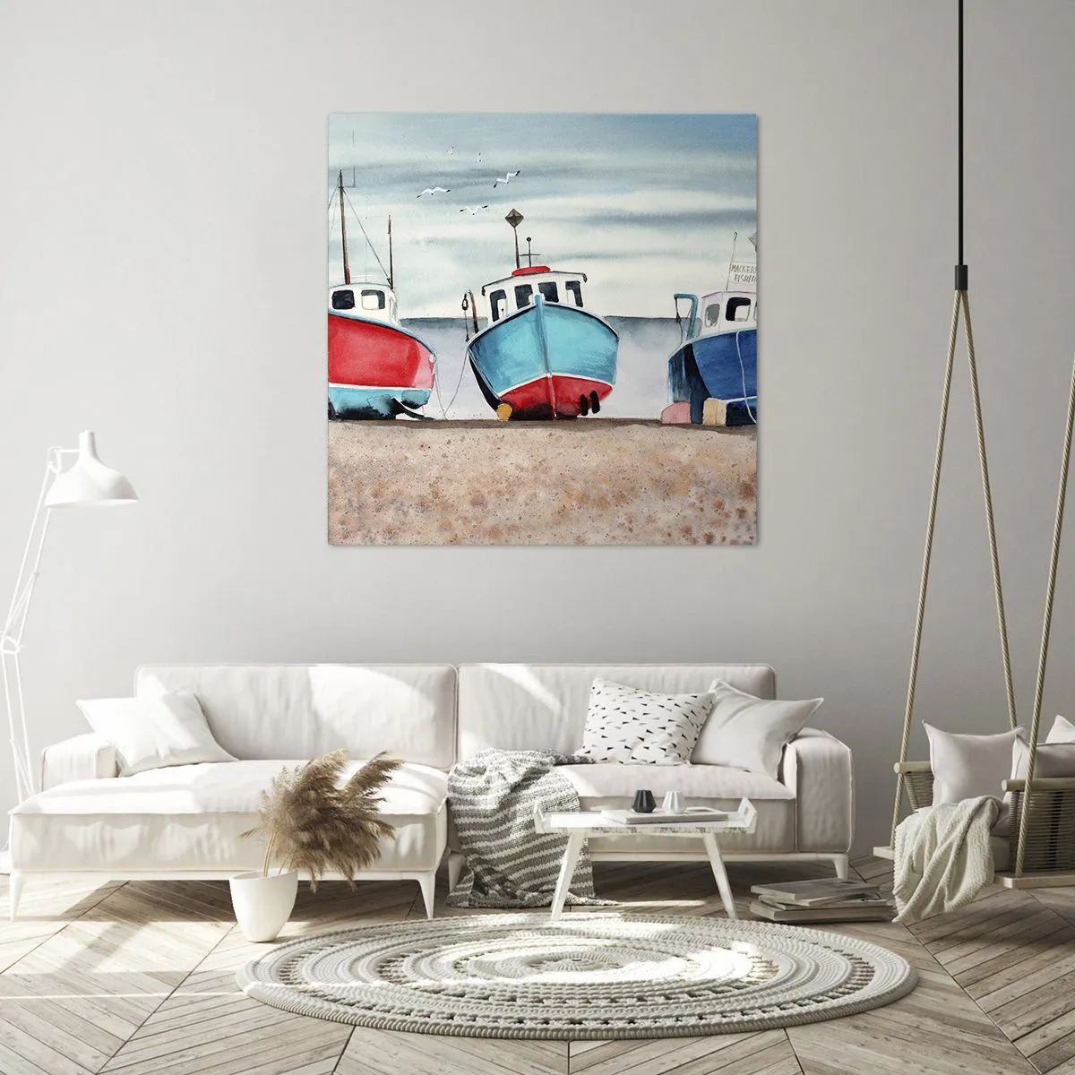 Cuadro sobre lienzo - Impresión de Imagen - Listos para la pesca - 40x40 cm