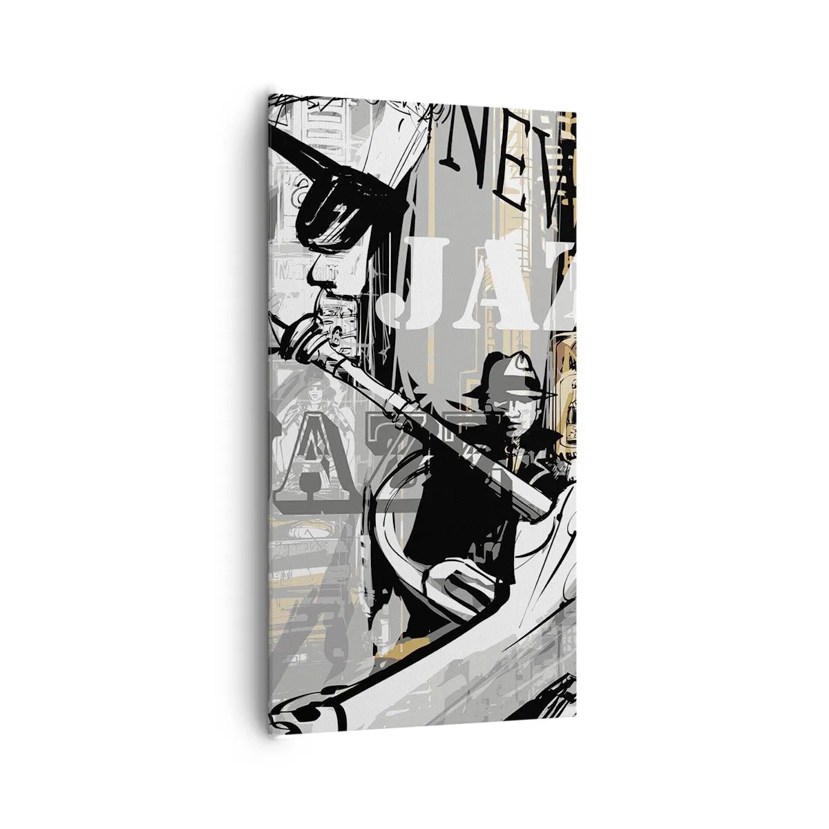 Cuadro sobre lienzo - Impresión de Imagen - Al ritmo de Nueva York - 65x120 cm