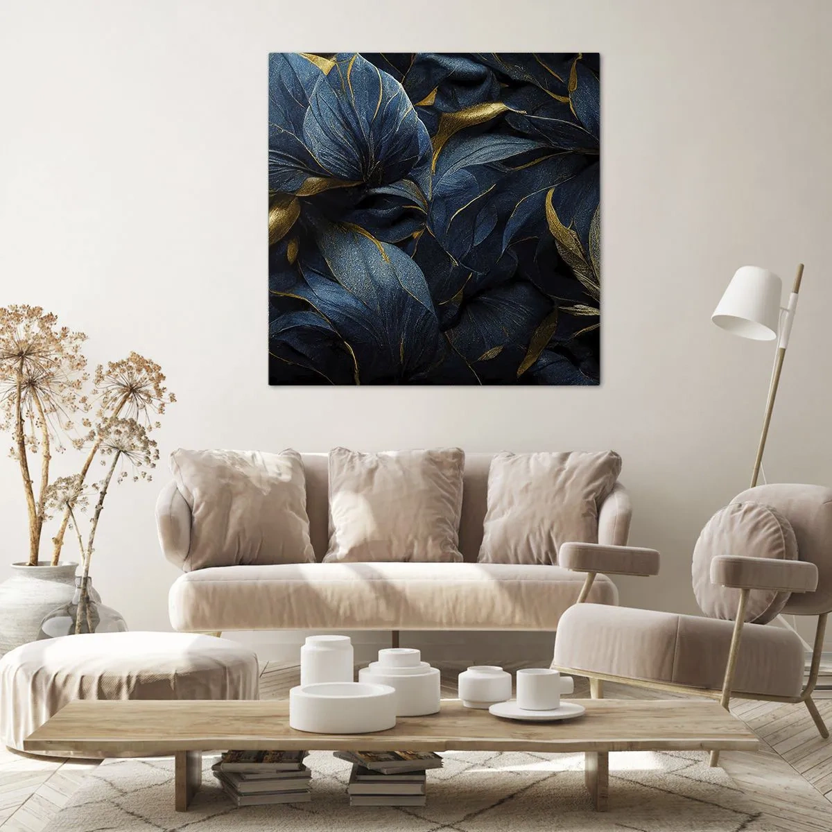 Cuadro sobre lienzo - Impresión de Imagen - Forradas de oro - 60x60 cm