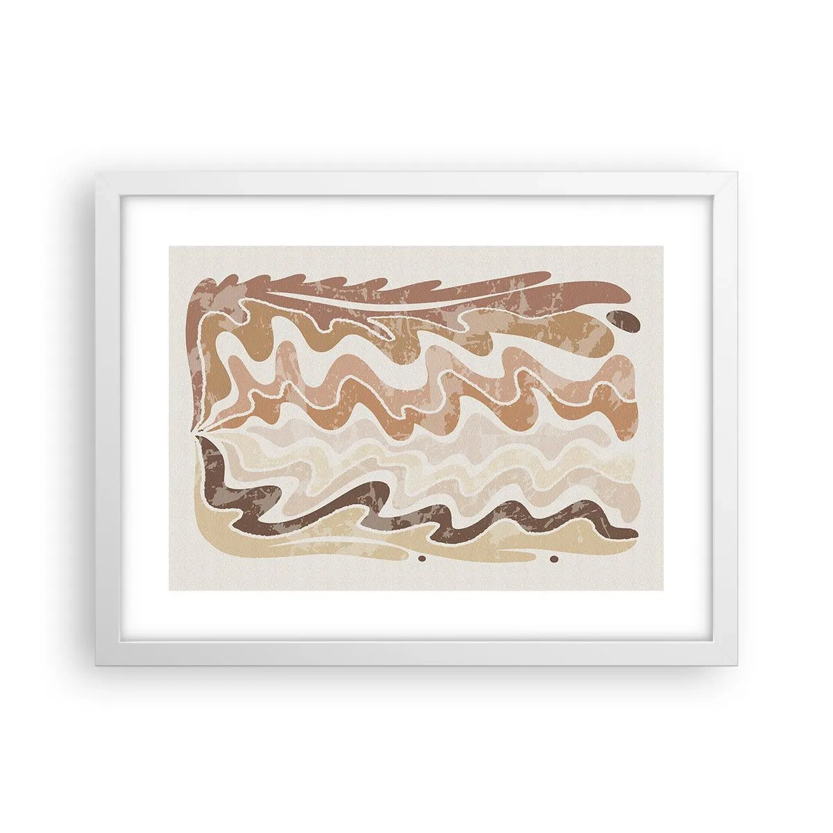 Póster en marco blanco - Buena energía - buenas emociones - 40x30 cm